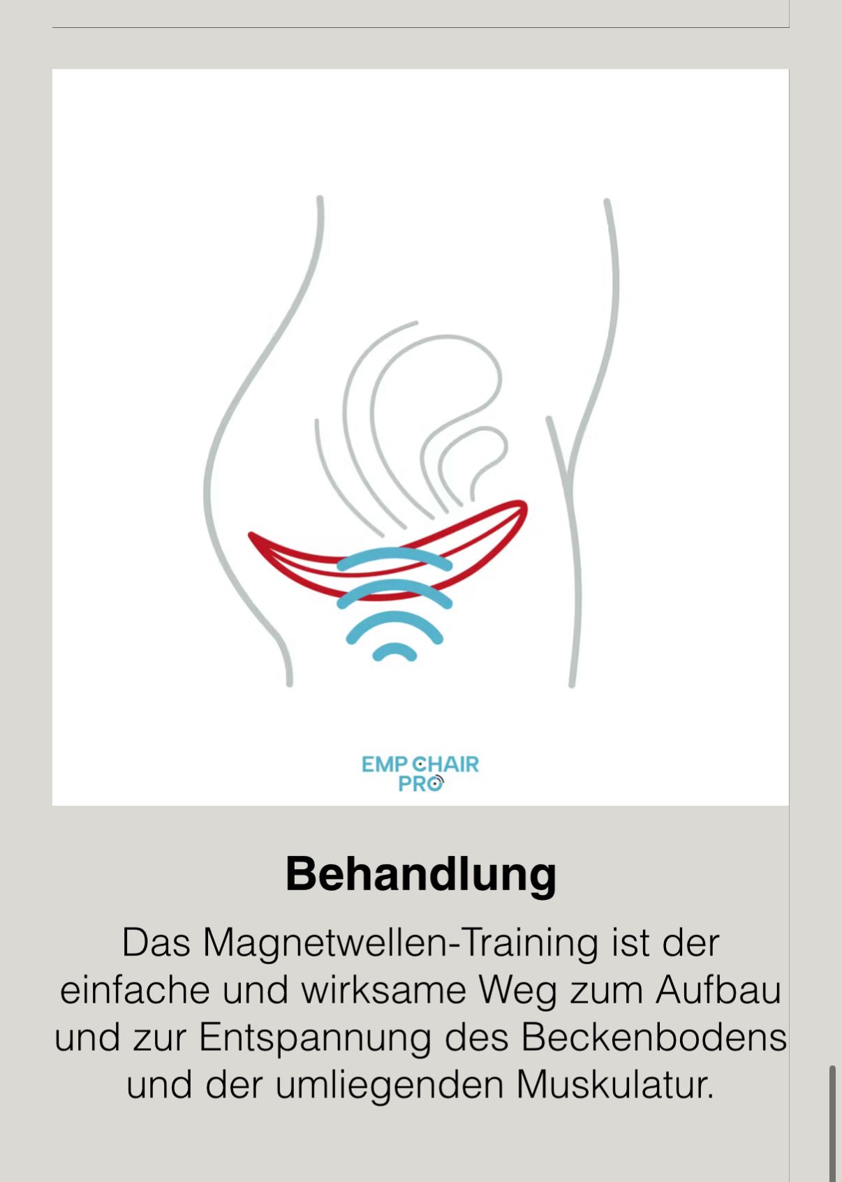 Während der Behandlung - Magnetwellen-Stimulation
